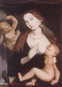 Hans Baldung Grien Virgin and Child with Parrots oil painting